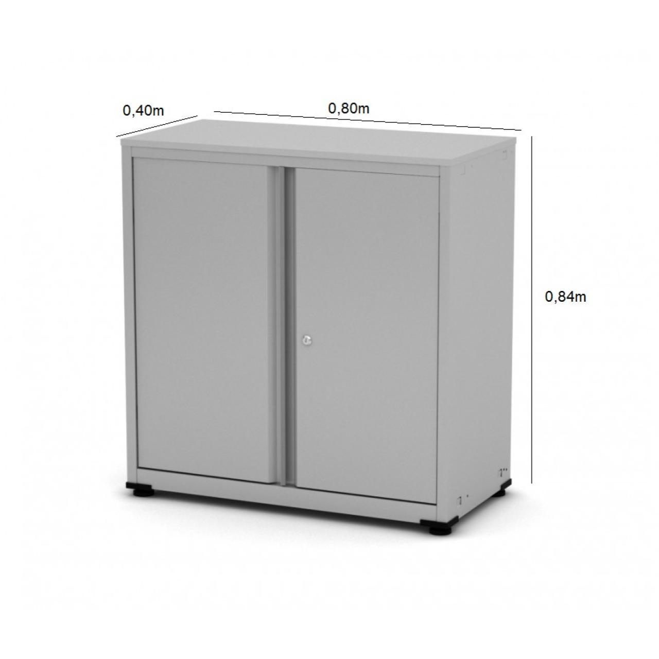 Armário de Aço Baixo – 0,84×0,80×0,40m – CHAPA 26/24 – CZ/CZ – PANDIN - 3110 - Imagem 3