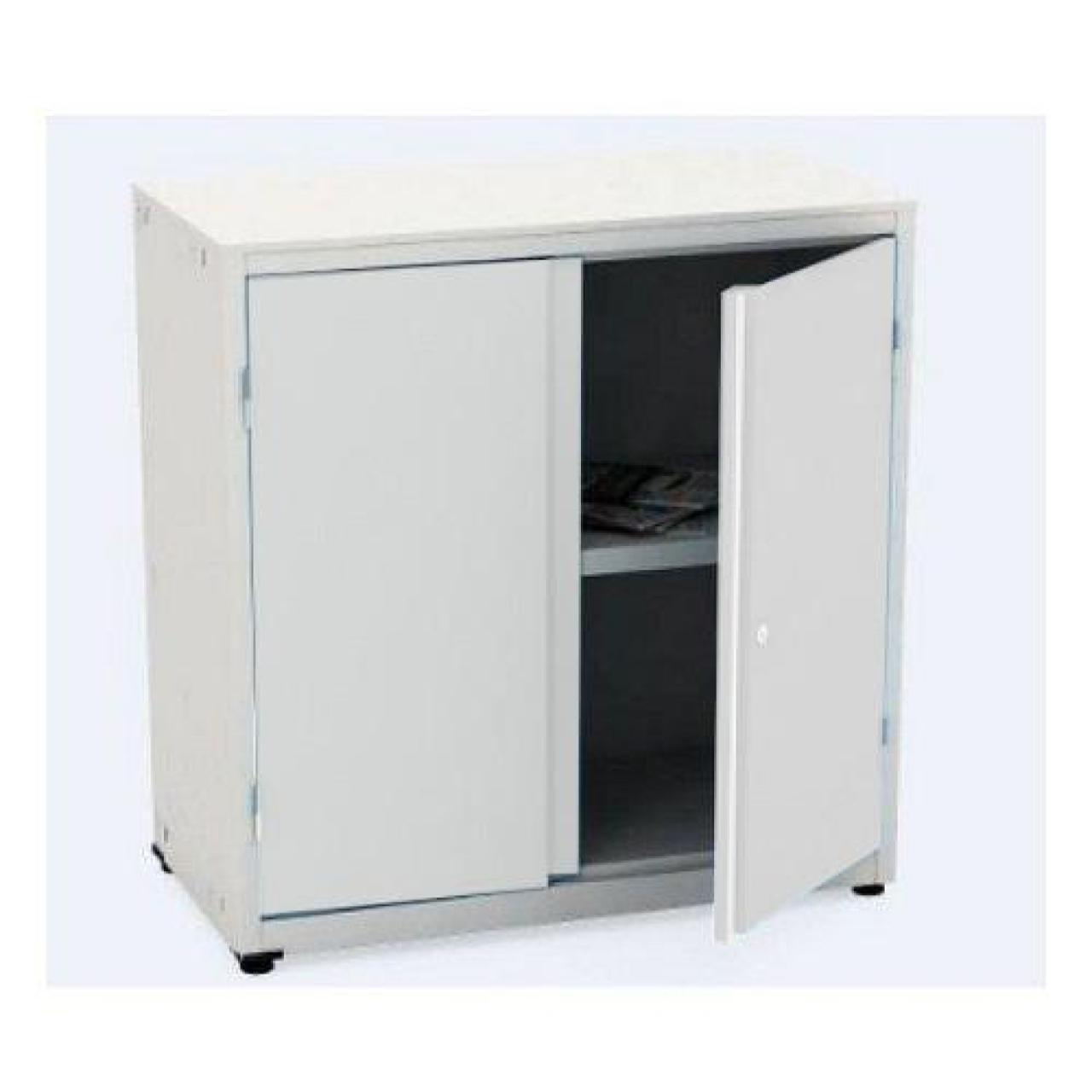 Armário de Aço Baixo – 0,84×0,80×0,40m – CHAPA 26/24 – CZ/CZ – PANDIN - 3110 - Imagem 4